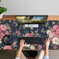 thumbnail image 4 of Long Mouse Pads for Desk,Pioneer Flower Floral Print Pattern Desk Mats on Top Of Desks, Desk Mouse Pad Extra Large with 3mm Non-Slip Base and Stitched Edge for Gaming,Office,Work,Home 47.3"x23.6", 4 of 6