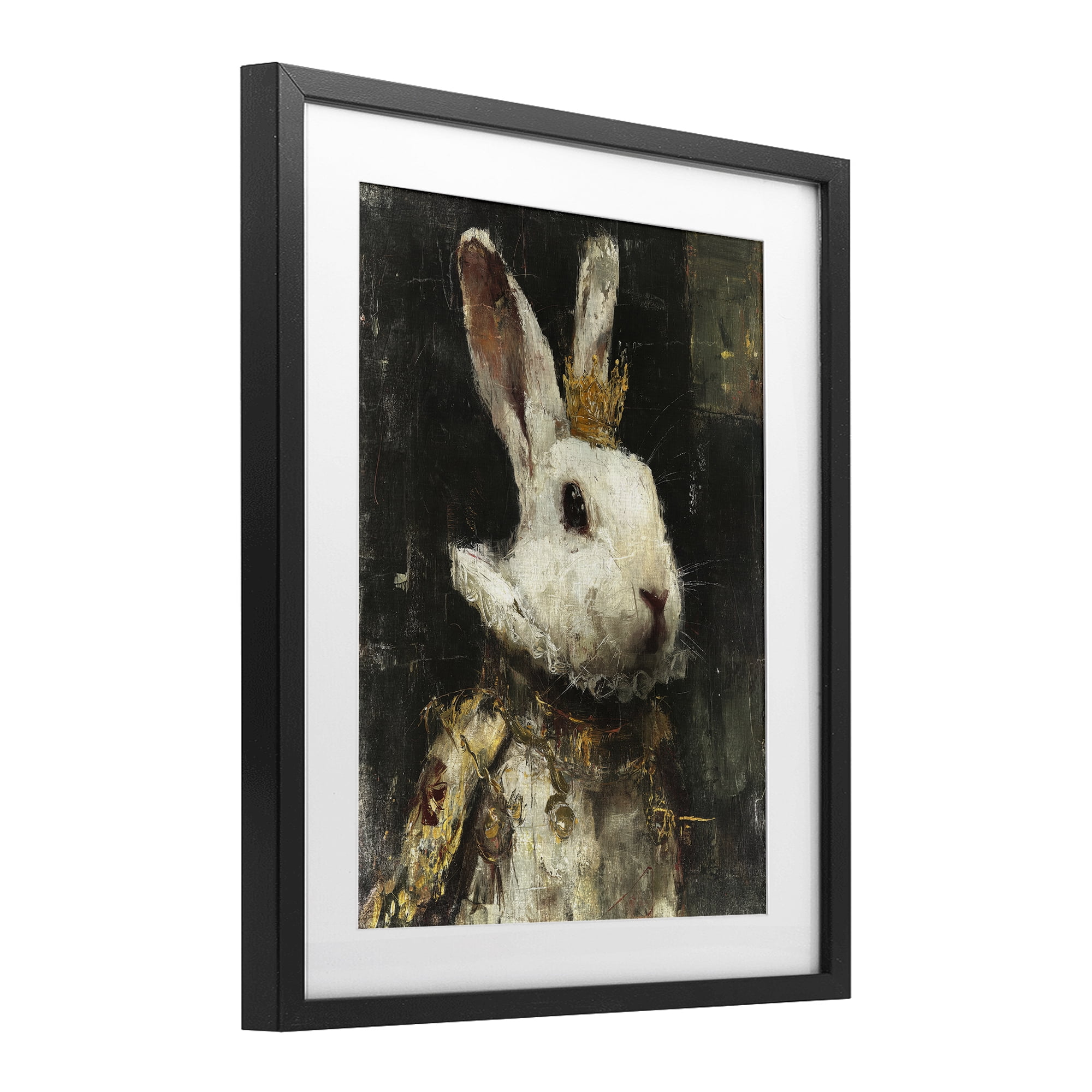 Stupell Industries Regal Hare Portrait Black Framed Print Under Glass, design by Svetlana Aleynikova