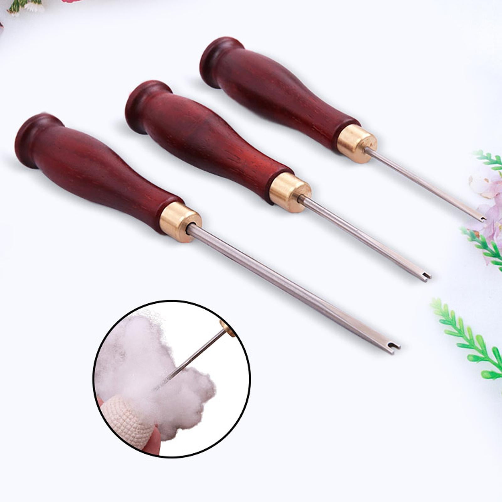 Tachiuwa Doll Crochet Crochet Doll Tool Handmade Leathercraft Needlecrafts DIY Ergonomic Wooden Handle Embroidery Cotton Stuffing Tool
