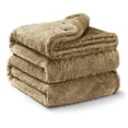 thumbnail image 7 of Exclusivo Mezcla Plush Fuzzy Large Fleece Throw Blanket (50" x 70", Brown)- Soft, Warm and Lightweight, 7 of 7