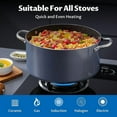 thumbnail image 3 of 10 Quart Cooking Pot, Large Non Stick Induction Stock Pot with Lid, All Stove Compatible, 10 QT Aluminum Soup/Stew Pot For Large-batch Cooking, Grey, 3 of 9