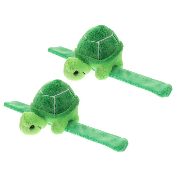 LOLIPPYY 16-Pack Plush Turtle Slap Bracelets for Kids, Furry Wearable Decorations Ideal for Birthday Parties and Gifts