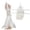 White, variant on Lispipm Women Lace Feather Gloves Witchs Angels Accessory Summer Halloween Wrist Fingerless Glove for Performance Black