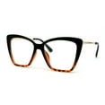 thumbnail image 3 of Womens Oversize Cat Eye Chic Blue Light Filtering Computer Eyeglasses Black Tortoise, 3 of 4