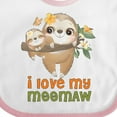 thumbnail image 4 of Inktastic Sloth I Love My Meemaw Boys or Girls Baby Bib, 4 of 4