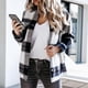 thumbnail image 4 of Puntoco, abrigo de tela de lana con solapa a cuadros de otoño e invierno para mujer, gabardina, abrigo largo, prendas de vestir, liquidación Puntoco Puntoco-3616, 4 of 7