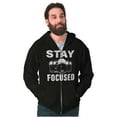 thumbnail image 5 of Stay Focused Photographer Camera Pun Zip Up Hoodie Men's Women's Brisco Brands X, 5 of 6