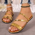 thumbnail image 6 of AXXD Gold Sandals for Women 9 New Summer Plus-size Cool Flat Sandals, 6 of 8