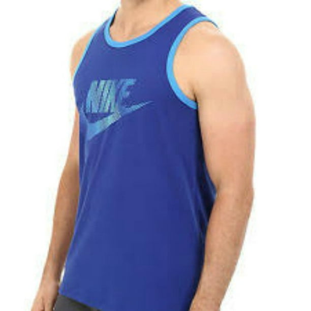 Nike Nike Men's Futura Pack Cotton Tank Top, Blue, 739607 455, Medium