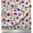 thumbnail image 1 of Soimoi Blue Velvet Fabric Fruits & Vegetable Print Fabric by the Yard 60 Inch Wide, 1 of 3
