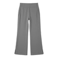 thumbnail image 2 of Wide Leg Pants Girls High Waisted Girls Flare Leggings Grey Uniform Pants Cute Pants for Girls 6-15 Years, 2 of 4