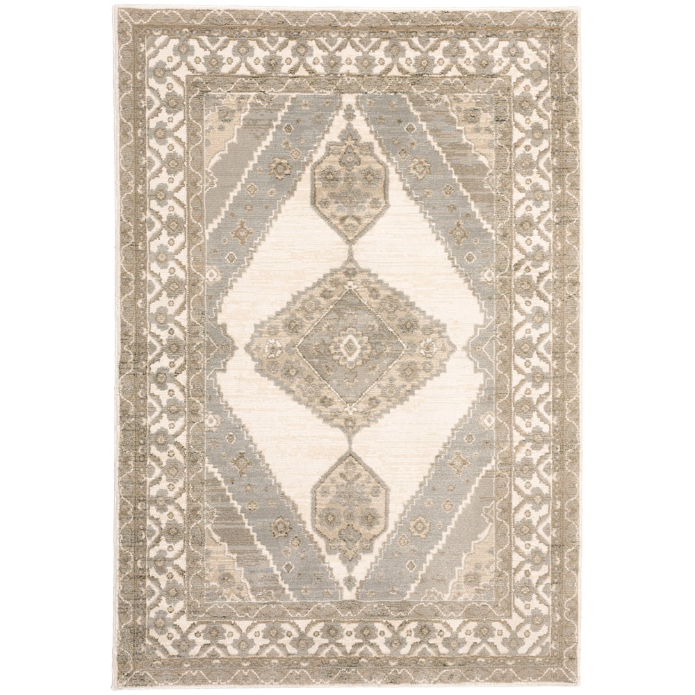 Moretti Glow Area Rug 298c0 Traditional Beige Vines Branches Walmart Com Walmart Com