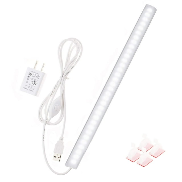 Lámpara para debajo del armario JUSJUBR de 30 cm, LED enchufable, 6000 K