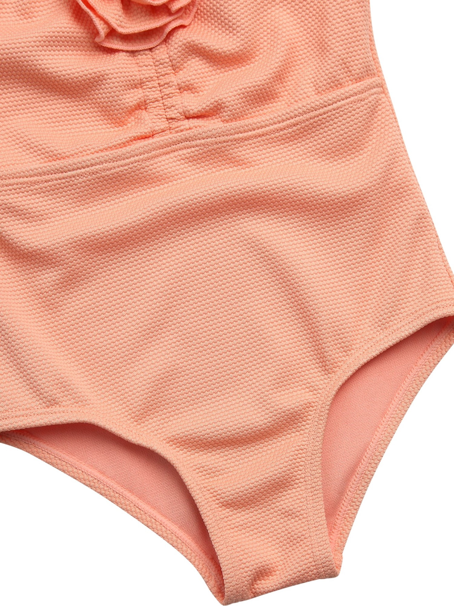Jessica Simpson Baby and Toddler Girls' One-piece Ruched Swimsuit with Rosette, Sizes 12M-5T