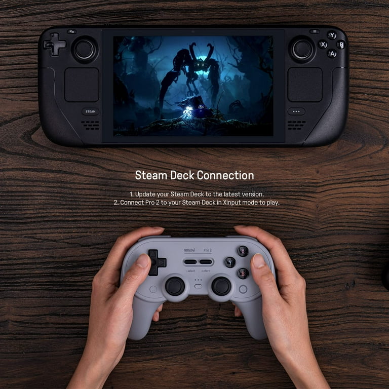  8BitDo Pro 2 Bluetooth Controller for Switch, PC, Android,  Steam Deck, Gaming Controller for iPhone, iPad, macOS and Apple TV (Gray  Edition) : Video Games