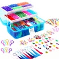 thumbnail image 1 of Yitohop 15000+ Kit De Pulseras Con Bandas De Goma En Telar Mega Caja De Transporte Para Regalo Con Ricos Accesorios Kit Para Hacer Pulseras En Telar Para Niñas Y Niños Tejiendo Regalo De Manualidades, 1 of 6