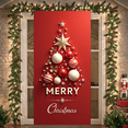 thumbnail image 2 of Decorative Festive Christmas Tree Banner Holiday Decoration Ornaments Stars for Celebration Indoor Outdoor Party, 2 of 9