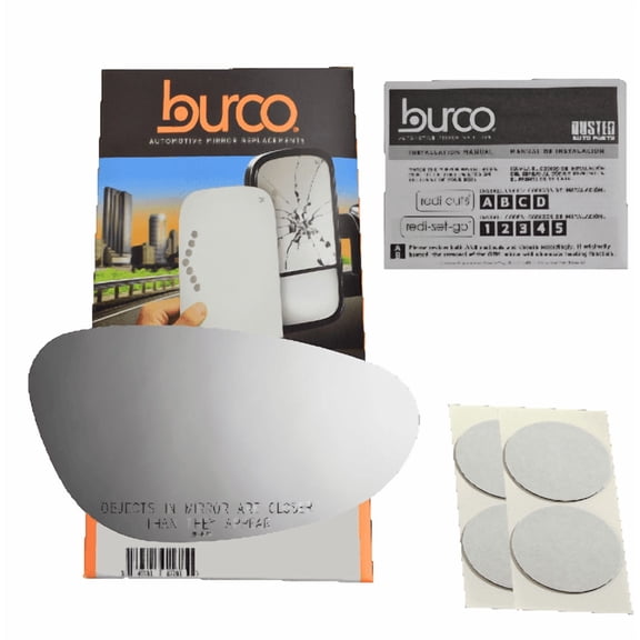 Fits 99-04 911, Boxster, Right Passenger Convex Mirror Glass Lens w/Adhesive