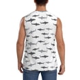 thumbnail image 4 of Bingfone Cute Shark Pattern Men's Tank Tops Workout Sleeveless Tee Shirts Running Beach Tanks for Men-Small, 4 of 7