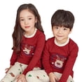thumbnail image 2 of Conjunto de pijamas de Navidad para niños y niñas, ropa interior de algodón Unisex, para el hogar, novedad, 2 of 4