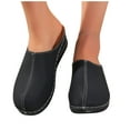 thumbnail image 4 of Hinvhai Closed Toe Sandals Women Slip on Walking Shoes Summer Sandals Comfortable Mule Slippers Black 7.5(40), 4 of 8