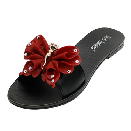 

Aompmsdx Slippers For Women Comfort Slip On Casual Bohemia Beach Sandal Ladies Travel Walking Flats Shoes Sandalshigh Heels
