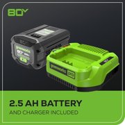 Greenworks 80V 16 Brushless (2.0 kw) Chainsaw (Gen 2), 2.5Ah Battery and 2A Charger