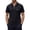 Black-3122BB, variant on Waffle Polo Shirts for Men Mens Half Zip Pullover Lapel Collar Polo Shirt Textured Knit Tops Men Short Sleeve Shirt with Pocket