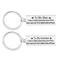 thumbnail image 1 of Couples Keychains Set To My Man To My Woman Keychain Set (Silver), 1 of 3