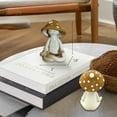 thumbnail image 3 of Yoga Mushroom Figurines, Cute Mushroom Decor Accent for Desktop, Bookshelf, Shelf, Home, Fairy Garden, Meditation Statues, Gift for Women, 3 of 10