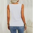 thumbnail image 4 of Babysbule Womens Tank Tops Women Solid Color Lace Stitching Hollow Sleeveless Vest Top T-Shirt, 4 of 6