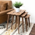 thumbnail image 2 of Page Mid-Century Modern Wood Nesting Tables in Walnut (Set of 3), 2 of 7
