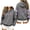 Dark Gray, variant on Staron Women's Hoodie Hooded Long Sleeve Graphic Hearts Casual Crewneck Sweatshirt Loose Cute Pullover Hoodies Tops Beige M