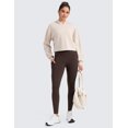thumbnail image 4 of CRZ YOGA Water-Resistant Fleece Athletic Leggings Pockets 28" Thermal Hiking Casual Workout Womens Pants, 4 of 7