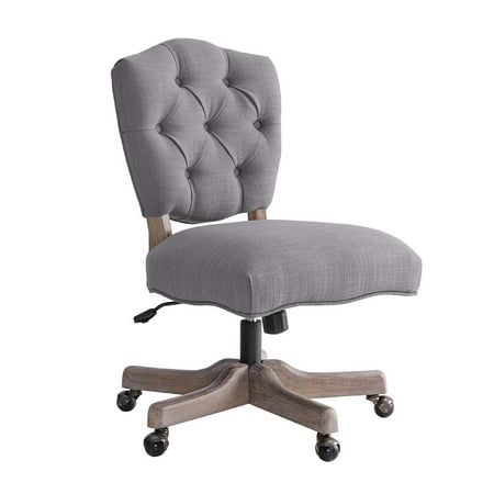 Kelsey Modern Tufted Swivel Office Chair with Casters & Adjustable Height - Linon