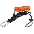 thumbnail image 3 of Lipstore Diving Coil Lanyard Spring Coiled Camera Lanyard Metal with Hook Freediving Rope Orange, 3 of 8