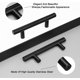 thumbnail image 4 of Cabinet Hardware Black Cabinet Pulls, 3-1/2 inch Hole Centers Drawer pulls, Stainless Steel Cabinet Handles of 10 Pack for Kitchen Furniture, 4 of 4
