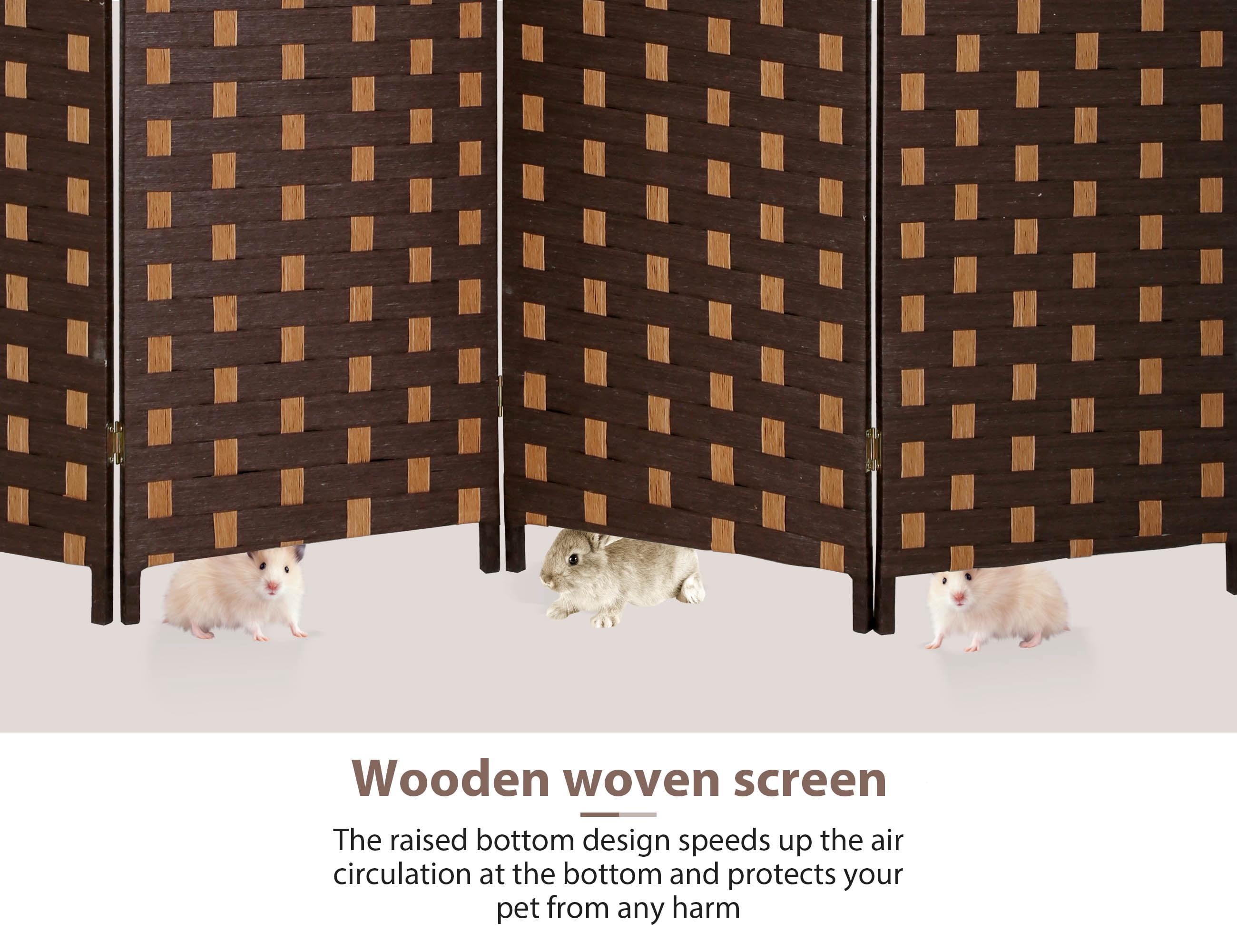 YRLLENSDAN 4 Panel Room Dividers, 6FT Room Partitions and Dividers for Room Separation Hand-Woven Design Portable Wall Folding Screen Privacy Screens, CM