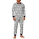 thumbnail image 2 of Pijama navideño para hombre, blusa y pantalones con estampado navideño a cuadros., 2 of 5