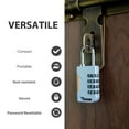 thumbnail image 5 of Luggage Padlocks 4 Digit Password Lock Portable Suitcases Security Locks Keyless Unlocks AntiTheft Padlock Easy to Use, 5 of 9