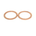 thumbnail image 2 of 2pcs 38mmx48mmx2mm Copper Flat Ring Sealing Crush Washer Gasket Grommet, 2 of 2
