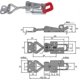 thumbnail image 2 of 4 Pieces Metal Lever Latch Lever, Box Cap Padlock 4002, Toggles Pull Action Quick Release Latch 220kg/485 Lbs, Adjustable Toggle Button Latch, 2 of 5