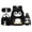 Cute Cartoon Penguin Print, variant on Bulopur Pink Cherry Blossom Kids Backpack Set 4 Pcs Highland Cow Print Waterproof Kids School Bag with Lunch Box, Pencil Case and Water Bottle Cover for Animal Theme