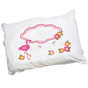 Personalized Pink Flamingo Pillowcase