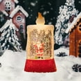 thumbnail image 6 of Hometravel Christmas Glitter Lantern, Plug-in or Battery Operated Santa Snowman Tree Light, Sparkling Scene Illumination for Holiday Decor, 100ml Size, 6 of 6