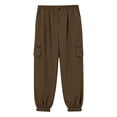 thumbnail image 4 of Work Pants For Men Elastic Waist Baggy Cargo Pants Relaxed Fit Outdoor Ripstop Tactical Hiking Tapered Joggers With Pockets, 4 of 5