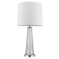 thumbnail image 4 of Chiara 1-Light Clear Glass And Polished Chrome Table Lamp With Off White Shantung Shade, 4 of 5