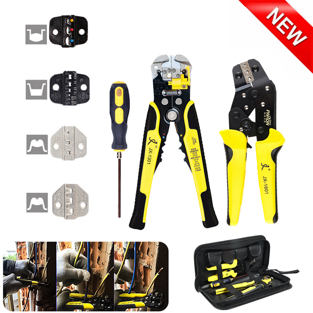 4 In 1 Wire Crimpers Ratcheting Terminal Crimping Pliers Cord End Terminals Tool