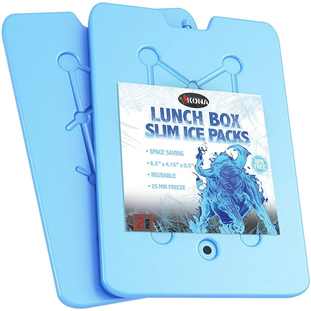 Kona Ice Packs for Lunch Boxes - Reusable (-5C) Freezer Packs