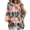 Pink, variant on Womens 3/4 Sleeve Hoodies Vintage Pattern Oversized Pullover Hooded Sweatshirts